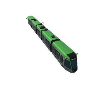Low Poly Tram 13_separate wagon